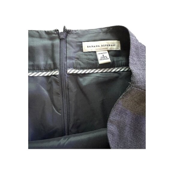 Banana Republic Womens Skirt Gray Size 6 Stretch Pencil Back Slit - Picture 5 of 12